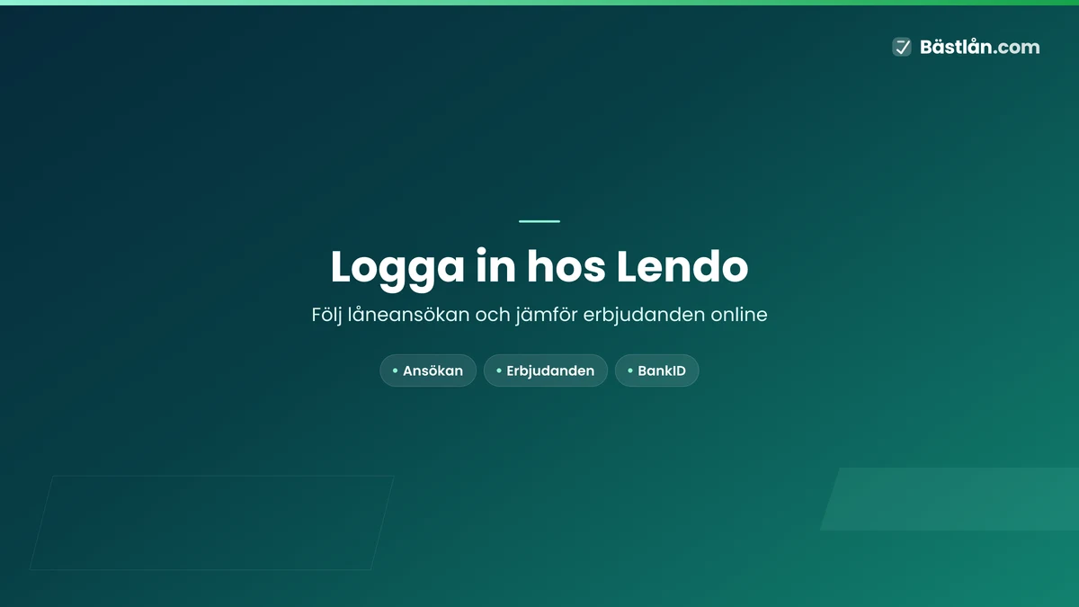 Logga in hos Lendo