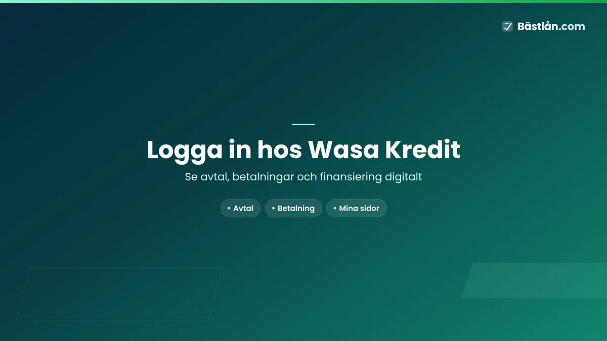 Logga in hos Wasa Kredit